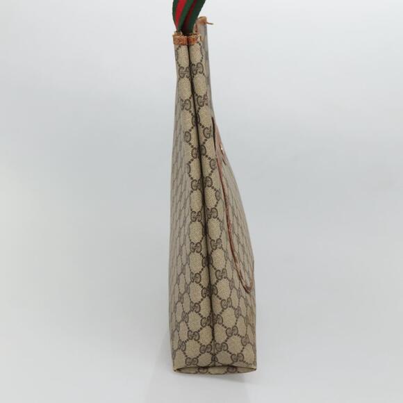 GUCCI GG Supreme Web Sherry Line Tote Bag Pvc Beige Gold 39 002 39 002 - Picture 4 of 16